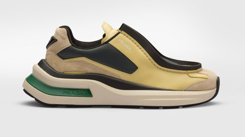 Prada Vanilla Suede/Mesh Sneakers