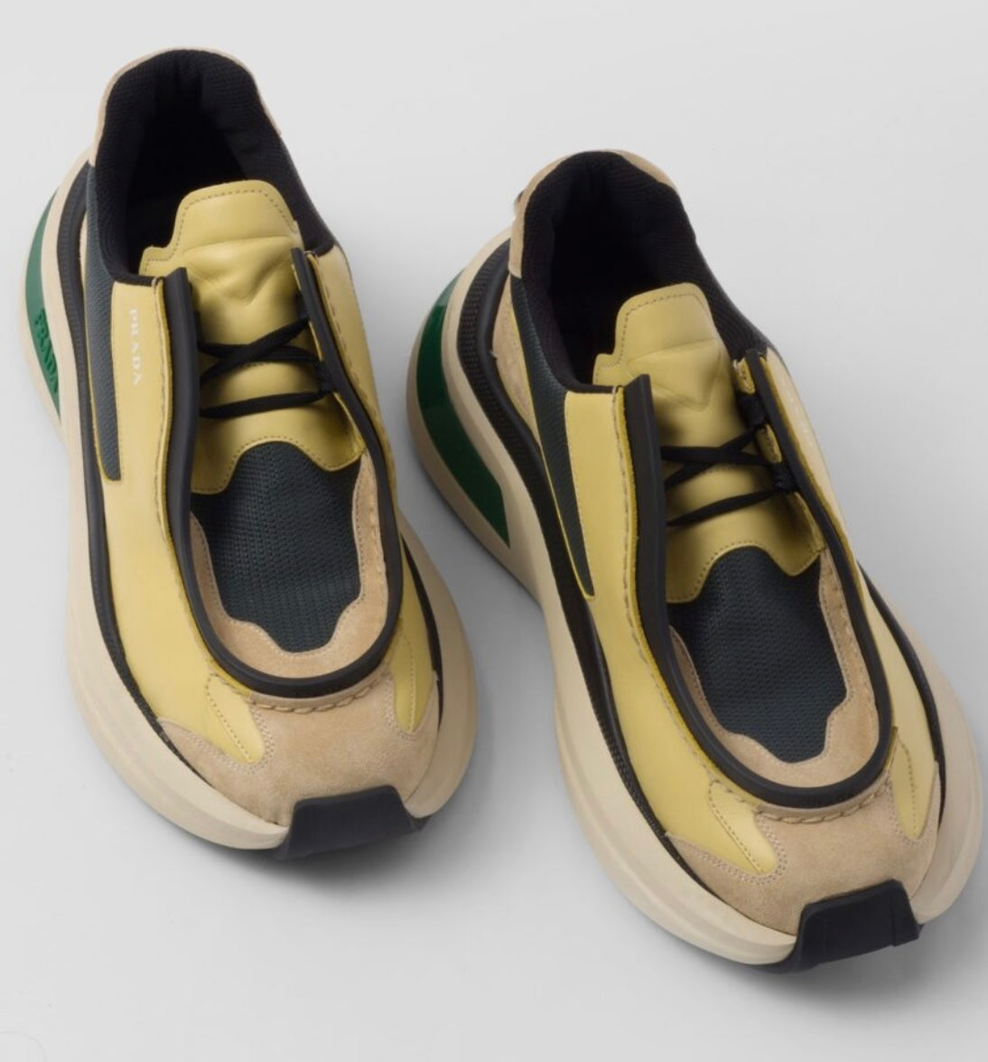 Prada Vanilla Suede/Mesh Sneakers